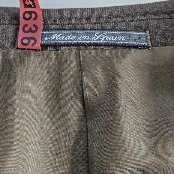 Ermenegildo Zegna Suit Blazer Trousers Men 56R  Soft Line Olive Wool Spain FLAW - Picture 4 of 16